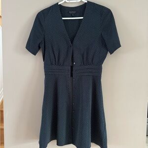Navy Blue Polka Dot Dress - size 4